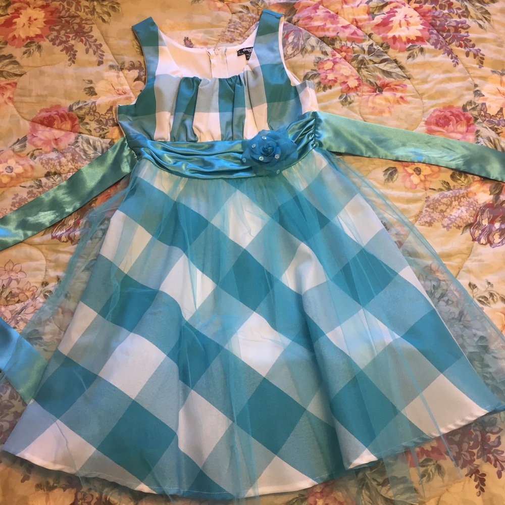 Blue Checkered Dress